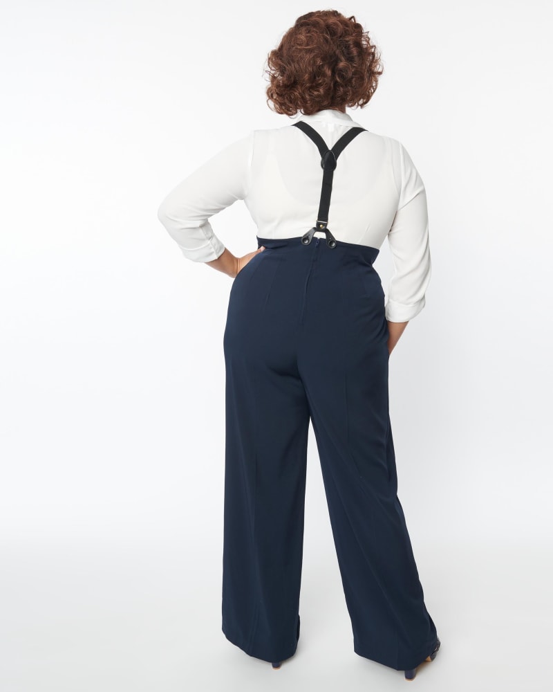 Plus size pants with suspenders shop